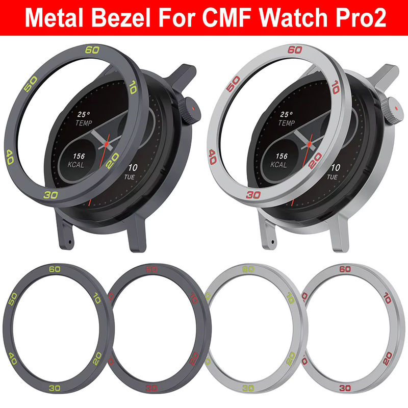 Metall-Lünettenring in Grün als Metallschutz und Ersatzgehäuseabdeckung für CMF by Nothing Watch Pro 2 - Bild 2