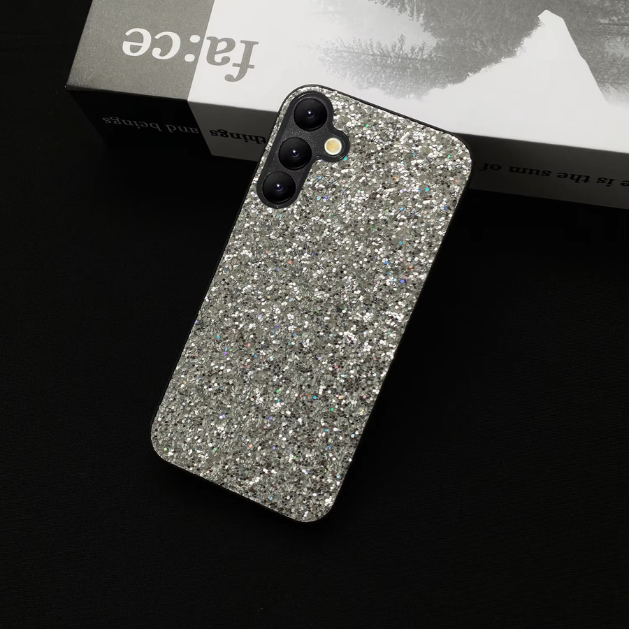 Stoßfeste Schutzhülle mit Glitzer-Diamant-Strass für Samsung Galaxy S26 Ultra und Galaxy S26 Edge in Weiß - Bild 3