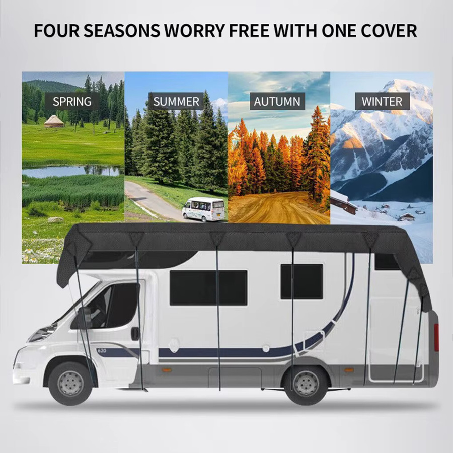 BoFaCarry Wohnmobil Dachschutzhülle aus wasserdichtem 210D Oxford Polyester, Schwarz - Bild 5