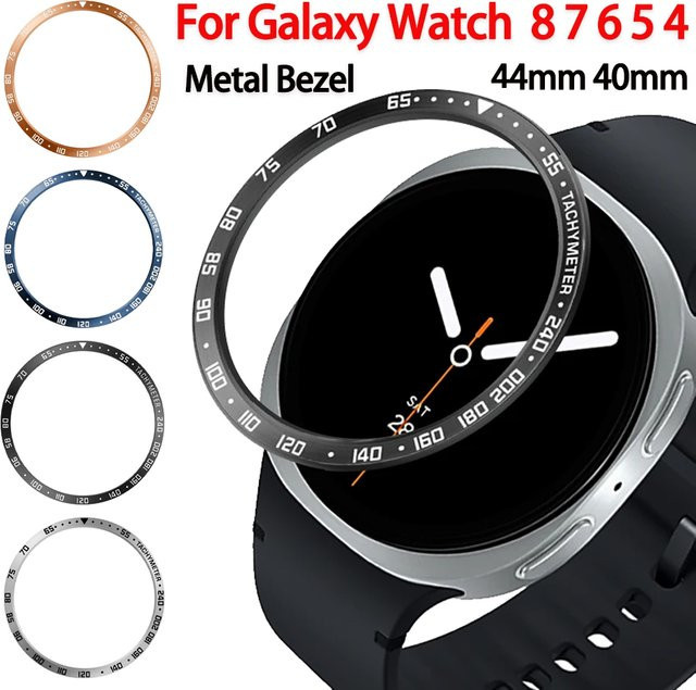 Metalllünette für Samsung Galaxy Watch, Edelstahl, Silber, Unisex - Bild 1
