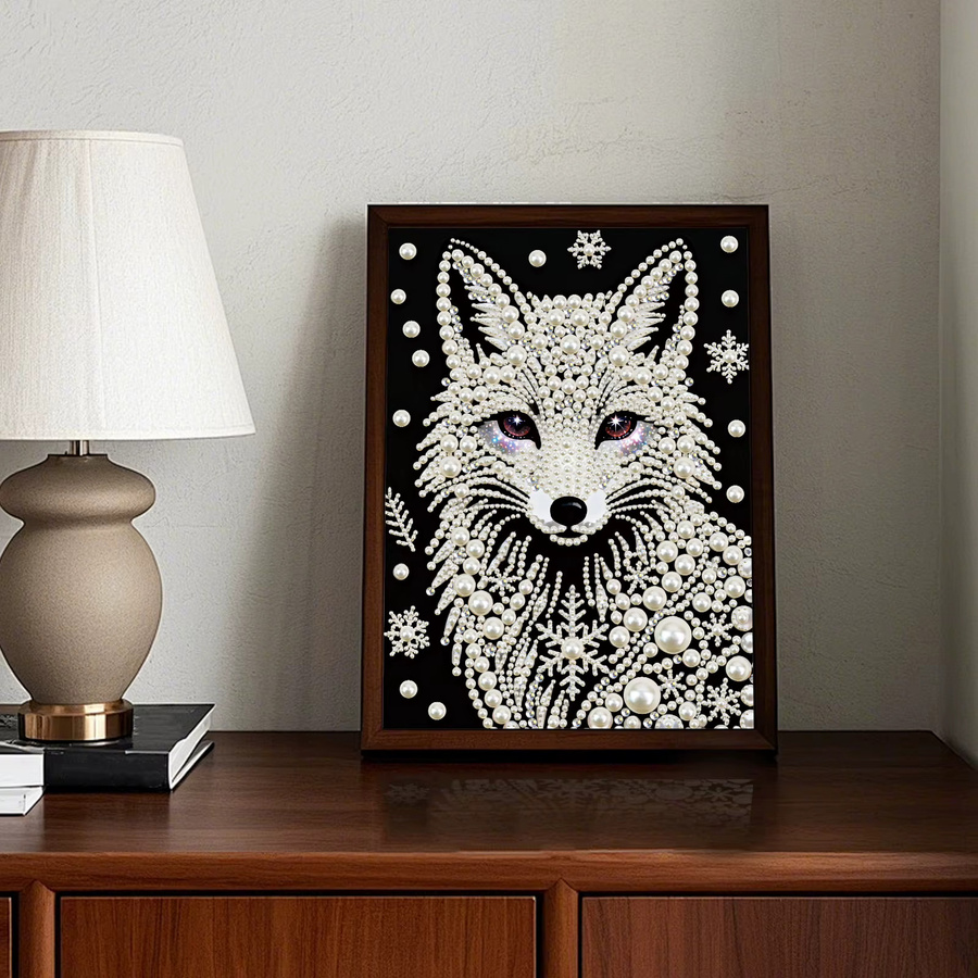 MOJOYCE DIY Perlenmalerei-Set für Erwachsene und Anfänger mit Winter-Motiv, B/H: 30 x 40 cm, ohne Rahmen - Bild 4
