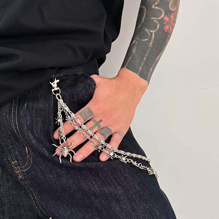 OKINGHL Spinnenkette, Silber, Punk, Unisex, Halloween - Bild 3