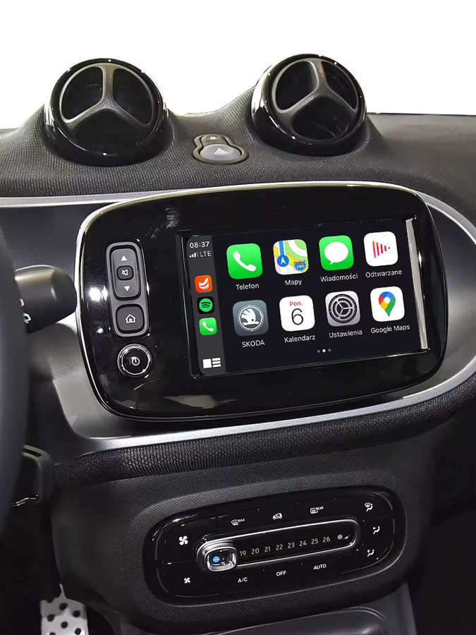 Bonroad Wireless CarPlay und Android Auto Nachrüstsatz mit Mirror Link für Mercedes Benz Smart 453 Fortwo und Forfour 2016-2019 in Schwarz - Bild 6