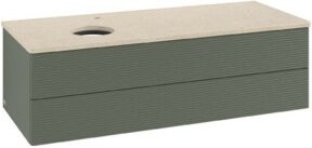 V&B Waschtischunterschrank Antao mit Frontstruktur, lackiert, B/T/H: 120 x 50 x 50 cm - Bild 1