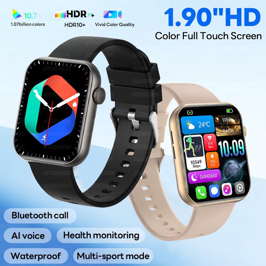 ChiBear Smartwatch, 1,9 Zoll, Schwarz, Silikon, Unisex - Bild 2
