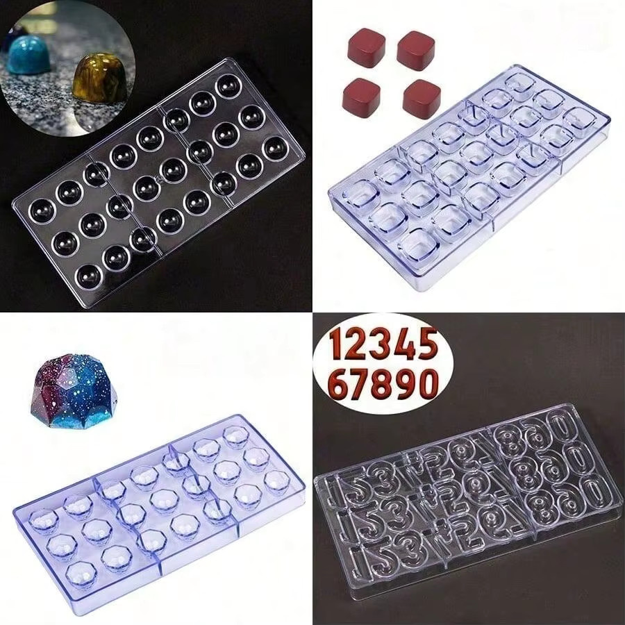 DIY Schokoladenlutscher-Formen-Set aus Silikon mit 100 Stäbchen, runde Cake-Pop-Backformen für hausgemachte Süßigkeiten, transparent - Bild 4