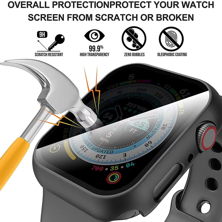 CAOWTAN Sichtschutzglas + Hülle für Apple Watch, Unisex - Bild 4