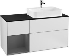 V&B Waschtischunterschrank Finion in Weiß lackiert, Breite: 120 cm, Tiefe: 50,1 cm, Höhe: 50,1 cm - Bild 1