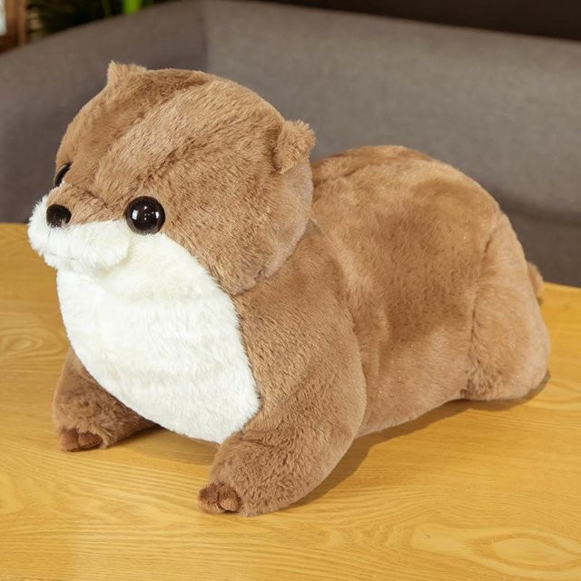 Wucifang Bags Otter-Stofftier, Kuscheltier, dunkelbraun, 50cm, ab 3 Jahre - Bild 1