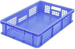 Bito Eurostapelbehälter BN6412 aus Kunststoff, Blau, B/T/H: 60 x 40 x 13 cm - Bild 1