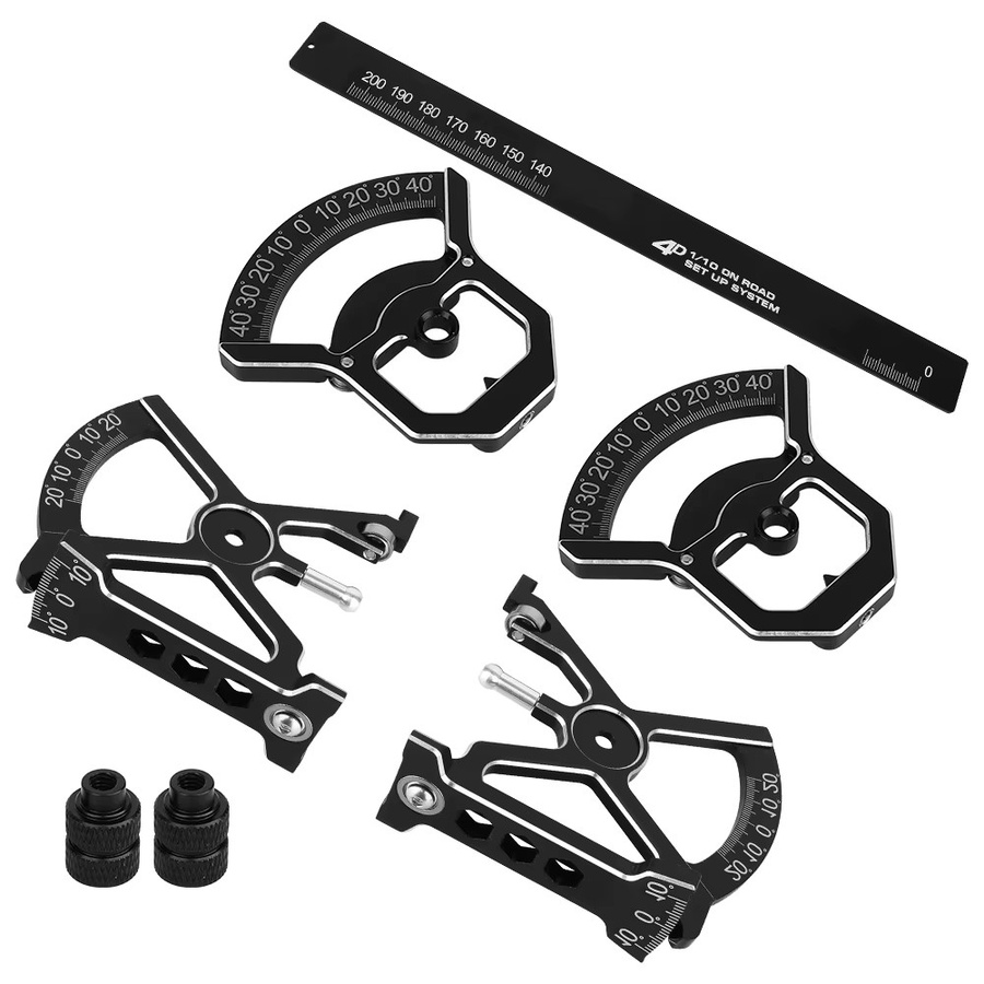4D-Chassis aus Aluminiumlegierung, vierdimensionales Setup-System-Set mit Lineal, 1/10 RC On-Road-Ferngesteuertes Rennauto, Zubehör, ab 14 Jahren - Bild 2