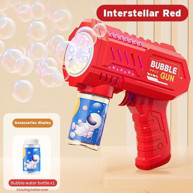 Yiran bag Weltraum Blasenpistole, Blasenblasspielzeug, rot, ab 3 Jahre - Bild 1
