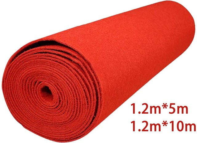 Roter rutschfester Teppich von Kesoto für Events und Flur, Breite: 120 cm - Bild 1