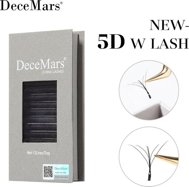 DeceMars 5D-W Wimpernverlängerung Weiche Wispy-Extensions, Unisex - Bild 1