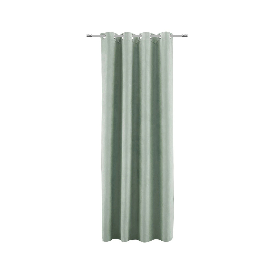 Mömax Ösenvorhang Velours in Grün, B: 140 cm, H: 245 cm - Bild 2