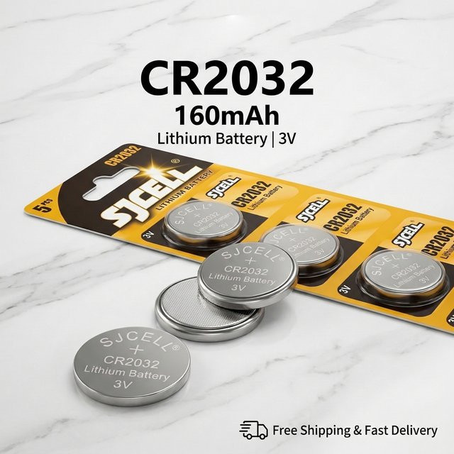 Koonenda CR2032 3V Lithium-Batterie 160mAh Hochleistungs-Knopfzelle in Silber für Uhren, Autoschlüssel, Fernbedienungen und Taschenrechner - Bild 1