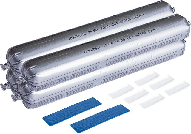 Schulte Flächenkleber für DecoDesign Duschrückwände, Farbe: Silber, 4 Folienbeutel à 580 g - Bild 1