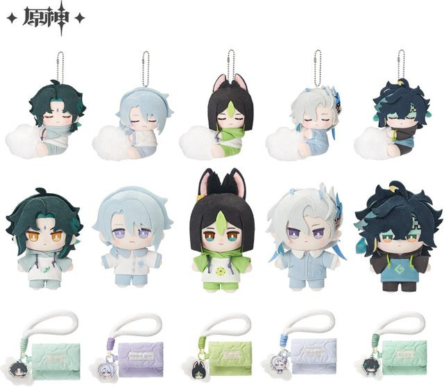 Sunsyea Genshin Impact Puppen-Schlüsselanhänger, Neuvillette, Xiao, Kinich, Tighnari - Bild 1