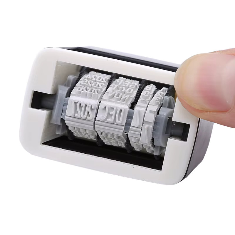 Mini Selbstfärbendes Planer-Datumsstempel-Set in Schwarz für Büro und Schule - Bild 2