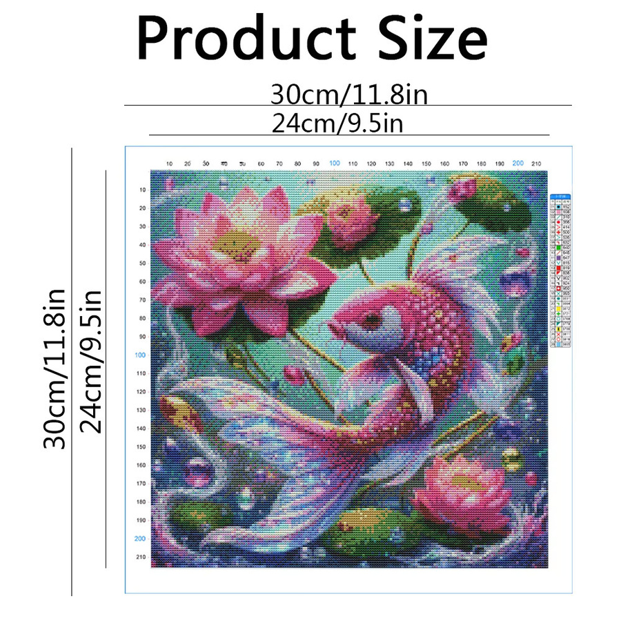 Evershine Kreuzstich-Set mit floralem Tiermotiv in Multicolour, unbedruckte Leinwand 11 CT, B/H: 30 x 30 cm - Bild 2