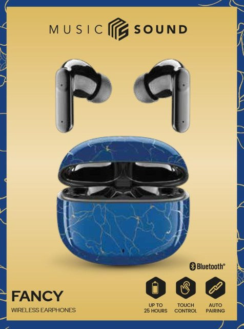 CellularLine Music & Sound Fancy Veins Bluetooth In-Ear Kopfhörer True Wireless Blau (61064) - Bild 1