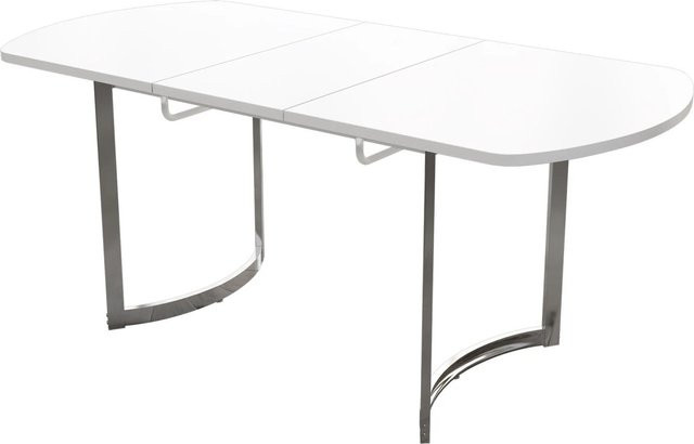 okwish Esstisch ausziehbar für 4-6 Personen in Weiß, B/T: 180 x 80 cm - Bild 1