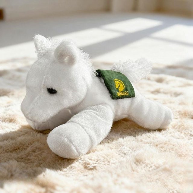 Yiran toy Ritterpony Plüschtier, Weiß, 21cm - Bild 1