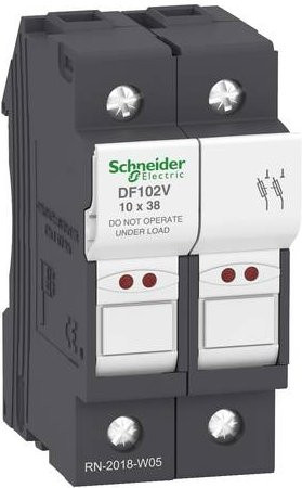 Schneider Electric DF102V Sicherungshalter, 6 Stück, grau - Bild 1