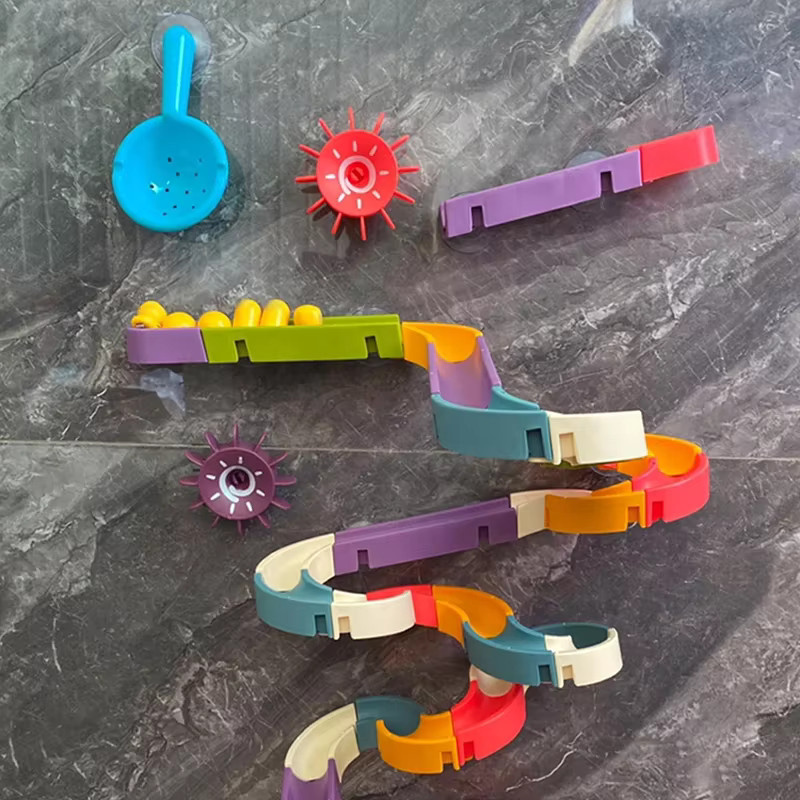 CONUSEA Baby-Badespielzeug Murmelbahn Montage Rutsche, Bunt / Mehrfarbig - Bild 2