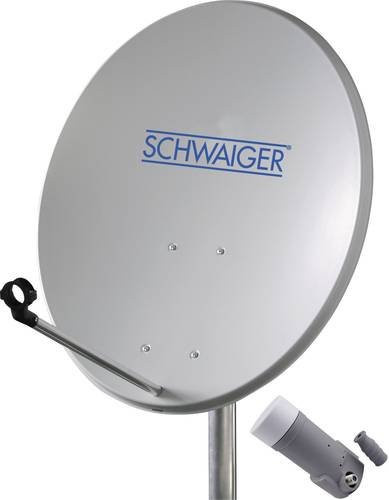 Schwaiger SAT-Anlage Single-LNB für 1 Teilnehmer in Hellgrau mit 60 cm Durchmesser - Bild 1