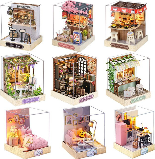 zuuton Mini-Puppenhaus, 3D-Puzzle, Holz, Fantasy - Bild 1