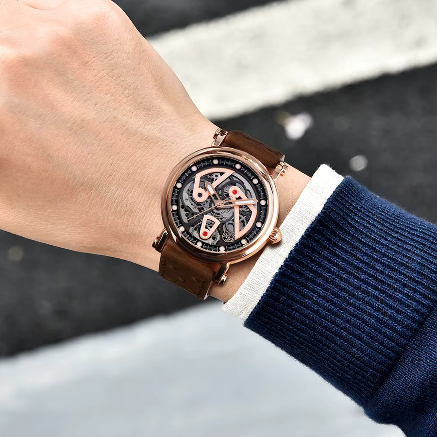 BENYAR Armbanduhr Automatik, Edelstahl, Blau, Roségold, 40 mm, Herren - Bild 2