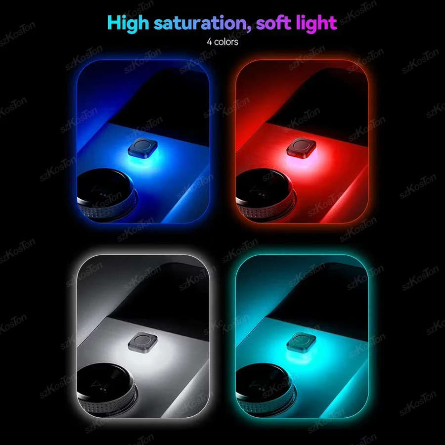 Universal USB LED Ambiente-Licht für Auto und Laptop in Schwarz mit RGB-Farbeffekt - Bild 3