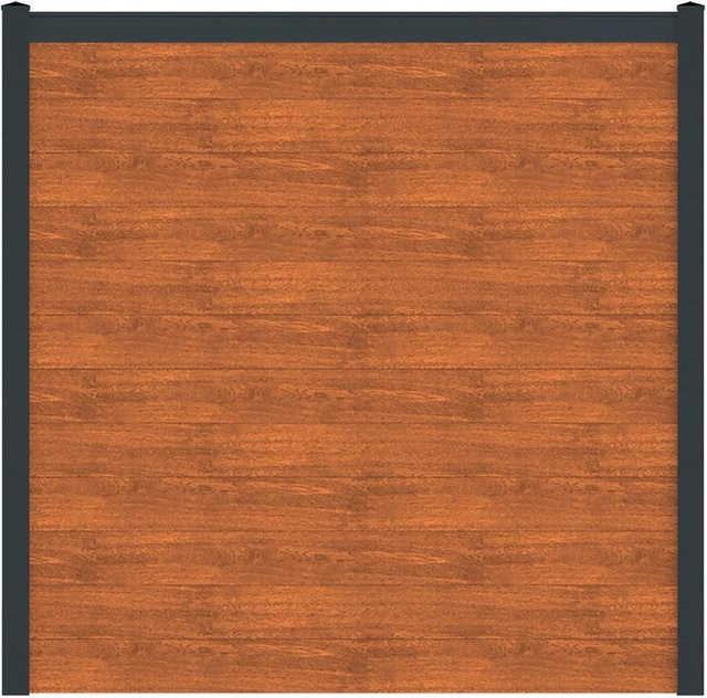 Vidual Sichtschutzzaun Snap 140 Aluminium blickdicht foliert braun Höhe: 175 cm, Breite: 26,60 m - Bild 1