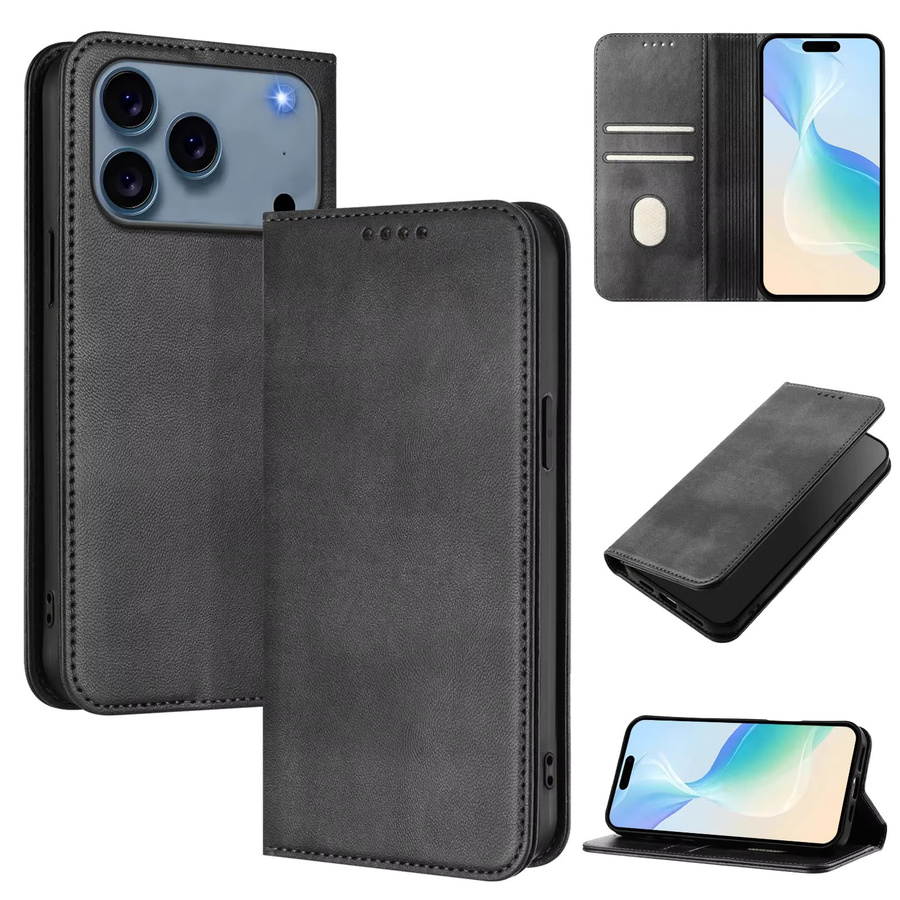 Magnetische Leder-Brieftasche Flip Case für Apple iPhone 17 16 15 14 13 12 11 Pro Max Plus 17 Air 16E in Grün - Bild 6