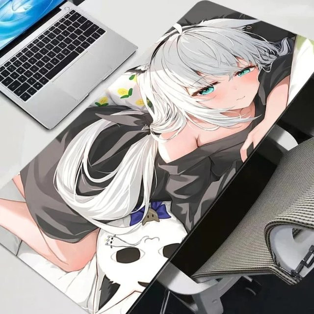 Großes Mauspad Hololive Shirakami Fubuki in Multicolour, rutschfest und weich für PC und Laptop - Bild 1