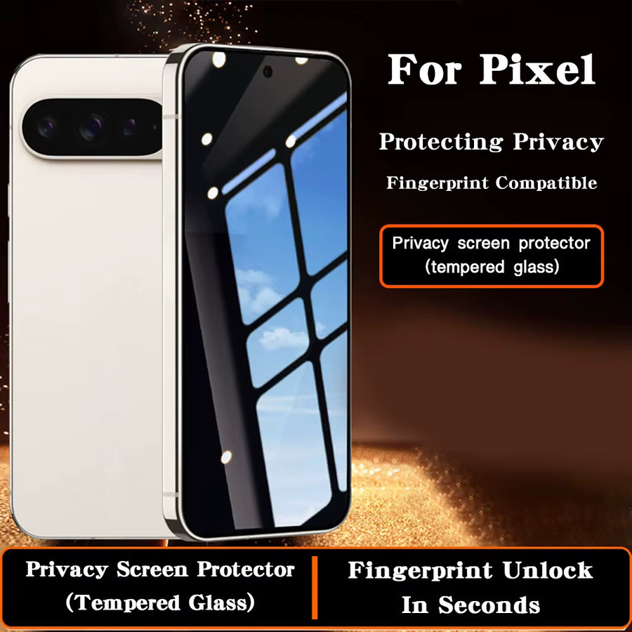 Anti-Spy Hartglas Displayschutzfolie für Google Pixel 10, 9 Pro, XL, 8A, 8, 7, 7a, 6A, 5G, 4G in Transparent - Bild 2