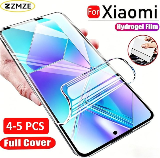 4/5 Stück Hydrogel-Displayschutzfolie für Xiaomi 17 Ultra 15s Pro 14 13T 12S 11 10 Note 10 Pro, transparent, hochauflösend und glatte Oberfläche - Bild 1
