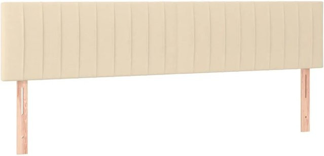 vidaXL LED Kopfteil in Creme mit USB-Ladeport und integrierter Beleuchtung, B/T/H: 180 x 5 x 78-88 cm - Bild 1