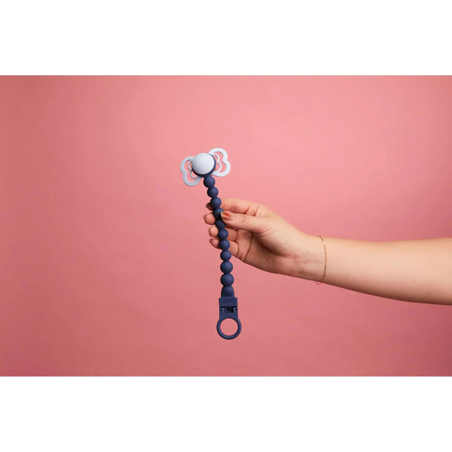 BIBS Schnullerclip aus Silikon in Blau, BPA-frei - Bild 3