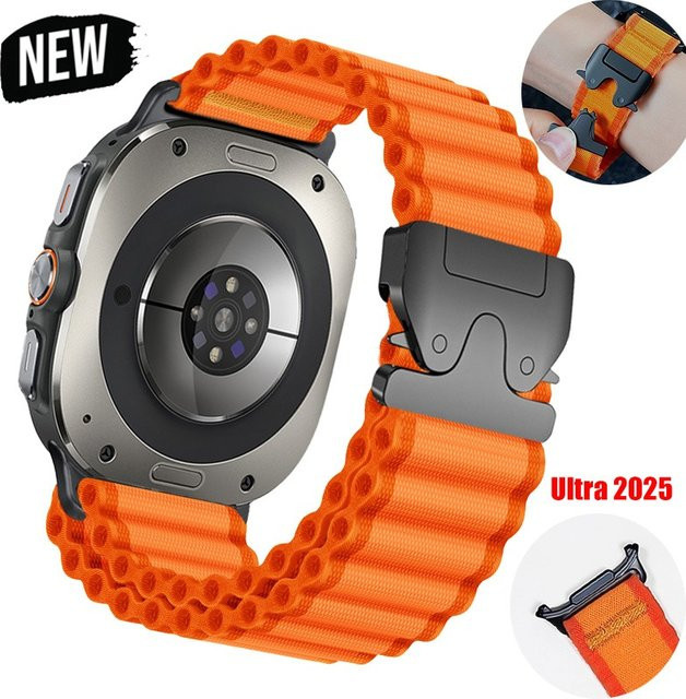 CAOWTAN Uhrenarmband Nylon, Textil/NATO, Unisex, für Samsung Galaxy Watch Ultra 47 mm - Bild 1