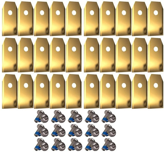 ECOVACS A76I Ersatzklingen Set mit Schrauben, 30 Stück, Gold - Bild 1