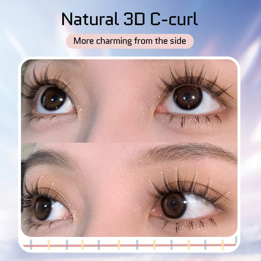 Gege Bear Klebefreie Falsche Wimpern, Sonnenblumen-Design, Natürlich - Bild 3