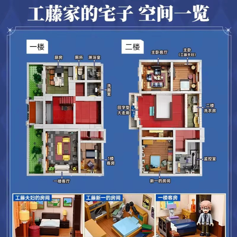 Keeppley Detektiv Conan Kudo Shinichi's Haus-Bausteine - Bild 3