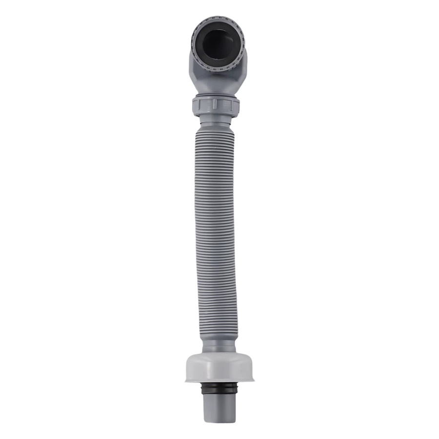 VIBRATITE Flexibles Low Profile Abflussrohr für Badewanne und Dusche, Grau, ABS-Material - Bild 2