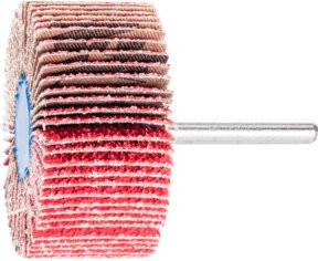 PFERD CO-COOL40 Keramikkorn Fächerschleifer in Rot mit Durchmesser 60 mm und Schaft-Durchmesser 6 mm für hohen Abtrag auf Edelstahl - Bild 1
