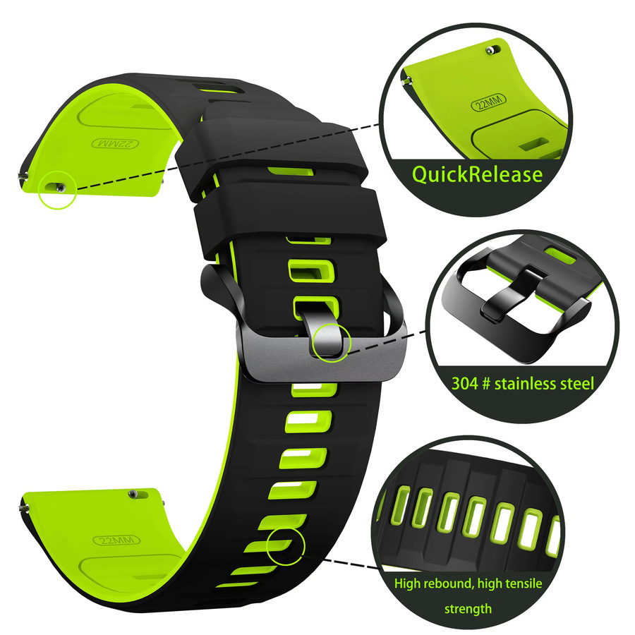 Uhrenarmband Silikon, 22mm, Xiaomi Mi Watch S4 Sport/S2/S3/S1 Pro, Unisex - Bild 4