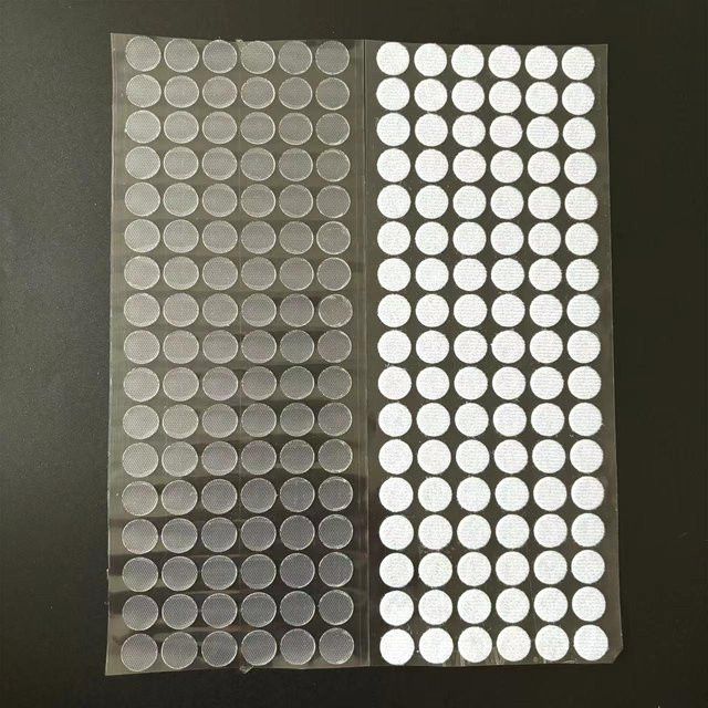 SZwatch 100 Paar transparente Punktaufkleber als wiederverwendbare Klettverschlüsse, runde Klebepads für Basteln und Organisieren, Durchmesser: 1,5 cm, Grau und Weiß - Bild 1