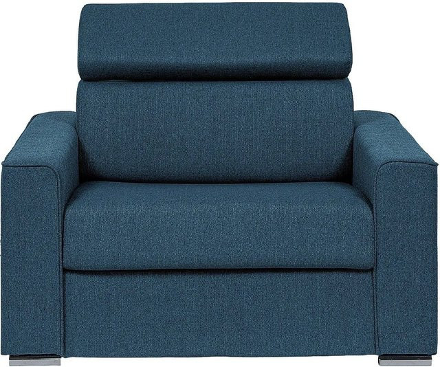 Vente-unique Schlafsessel Vizir Blau mit Armlehnen - Bild 1