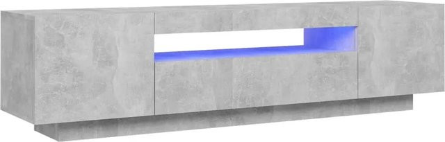 vidaXL TV-Schrank mit LED-Beleuchtung in Betongrau, B/T/H: 160 x 35 x 40 cm - Bild 1